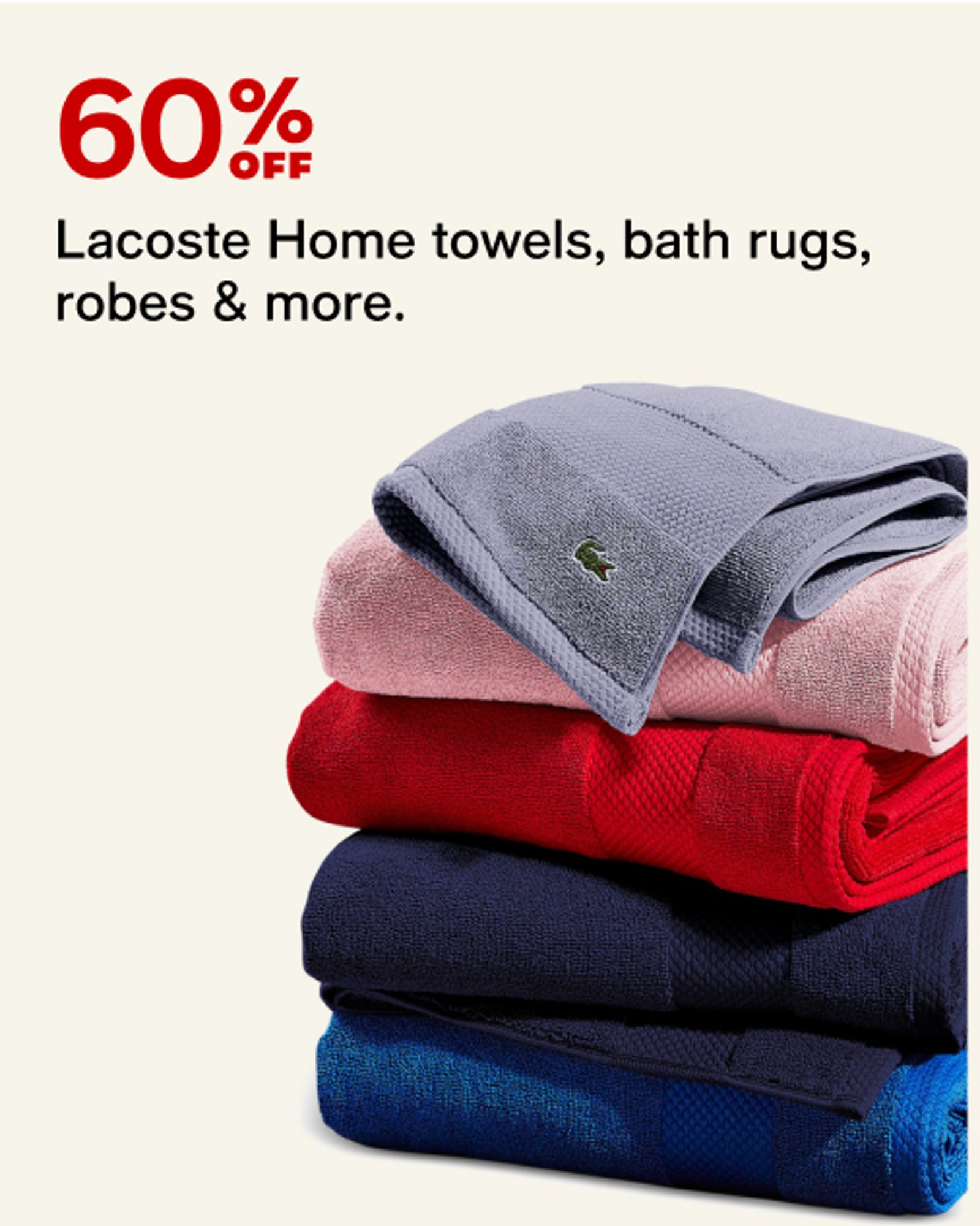 lacoste towels